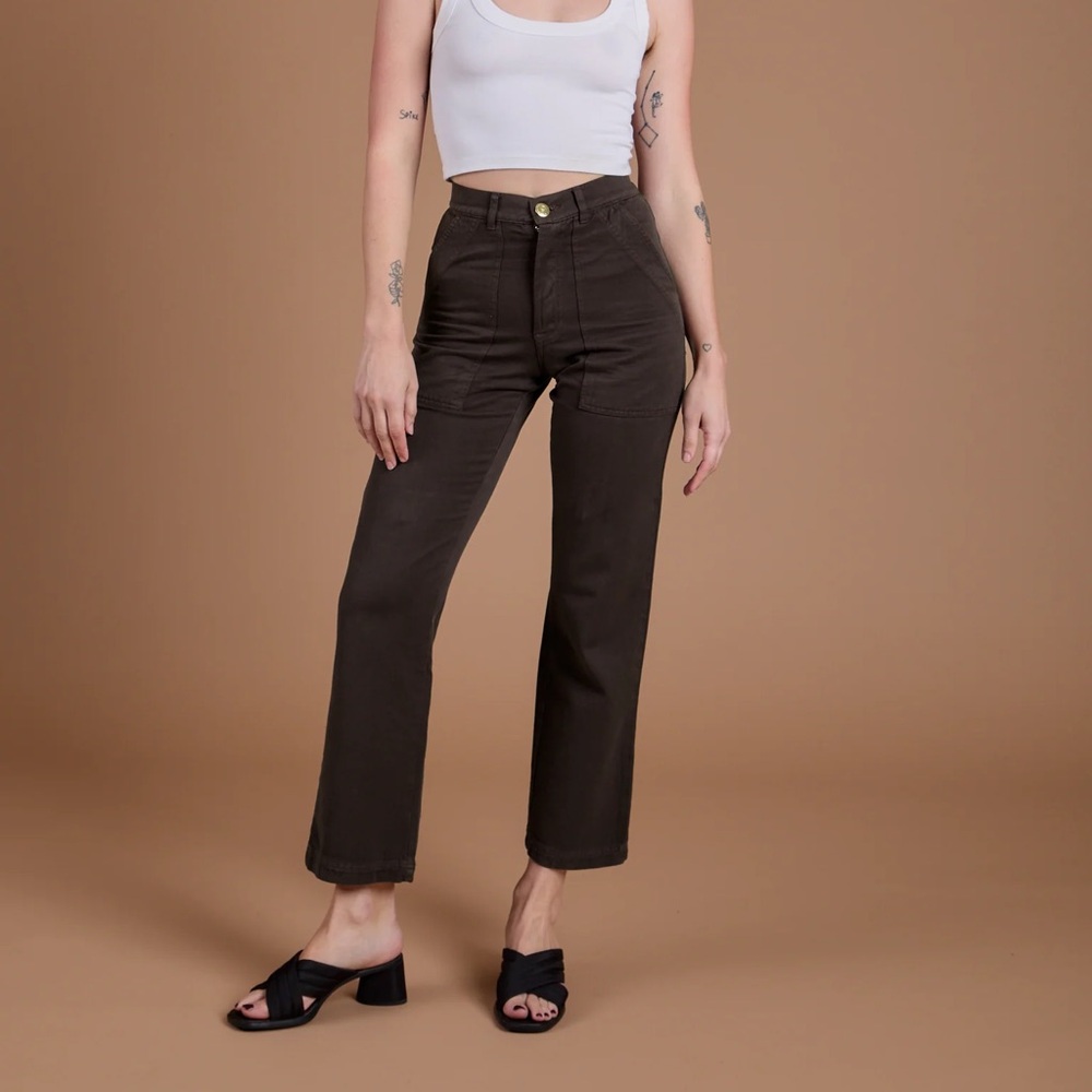 Dark Brown Big Bud Press Women's Straight Leg Pants